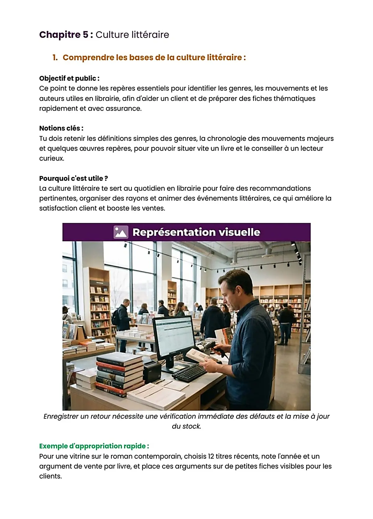 Example Fiche de Révision BP Libraire