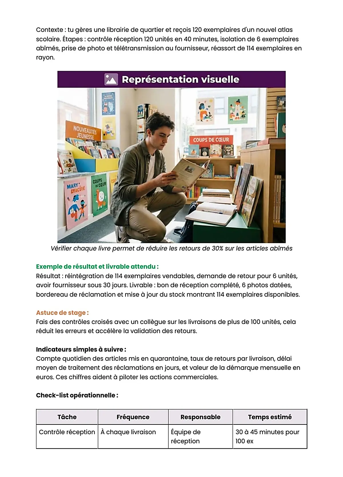 Example Fiche de Révision BP Libraire